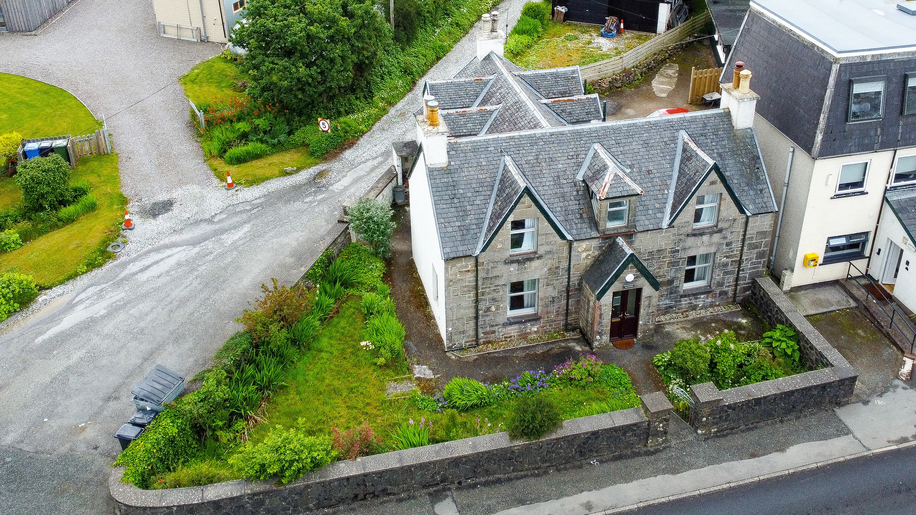 Blairmore House — aerial view of the property in Broadford, Isle of Skye